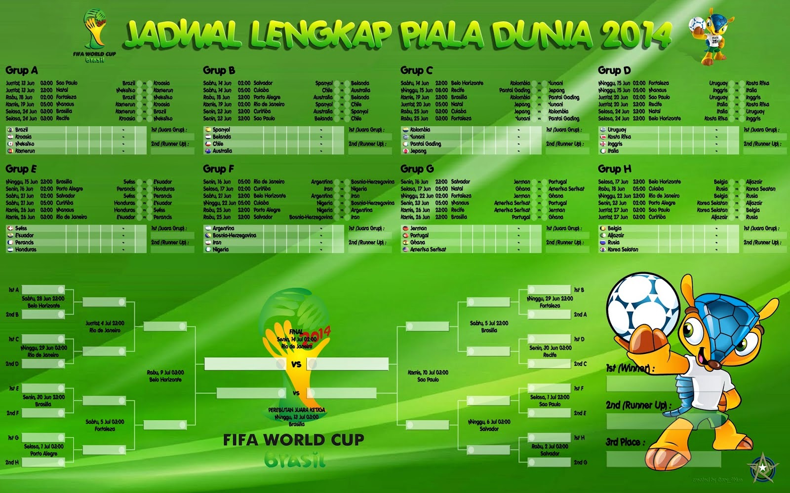 Download Jadwal Piala Dunia Brazil 2014 | Ciungtips™