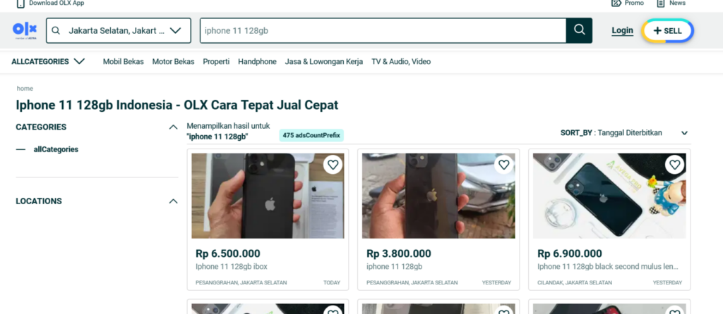 harga apple iphone 11 128 gb di olx