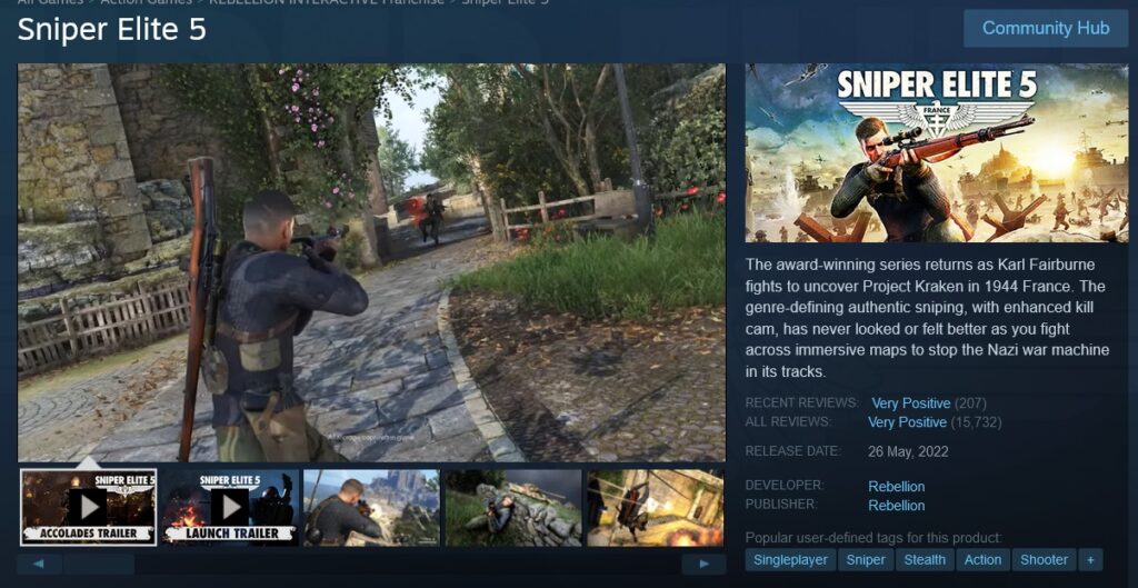 Sniper Elite 5 on Steam