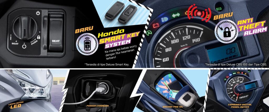 Perbandingan beat deluxe Smartkey dan Tidak